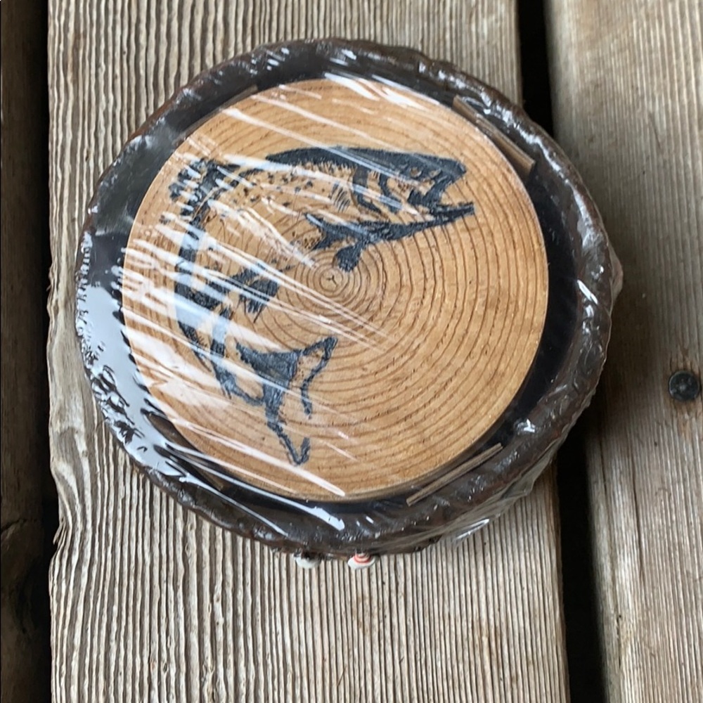 Rustic Farm fishing cabin home decor coasters